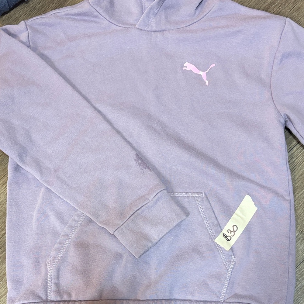 Puma Light Purple Hoodie with Pink Logo